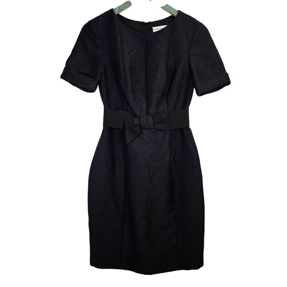 Carolina Herrera Black Jacquard Short LBD, Day to Nights, Sz 4, RARE! - Picture 1 of 10